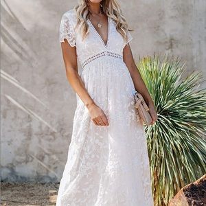 White lace dress